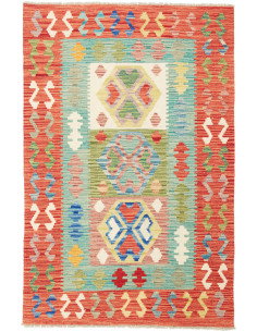 Kilim 99x148 Cm Kilim Afghanistan Lana Cardata A Mano Cotone