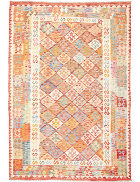 Kilim 205x297 Cm Kilim, Afghanistan, Hand-carded Wool (warp: