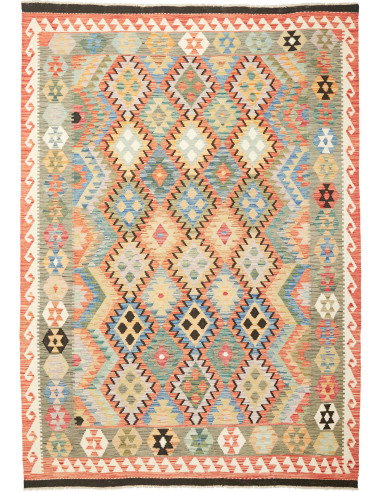 Kilim 202x286 Cm Kilim Afghanistan, Lana Cardata A Mano