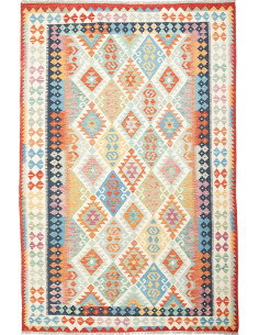 Kilim 202x306 Cm Afghan Kilim, Hand-carded Wool (cotton
