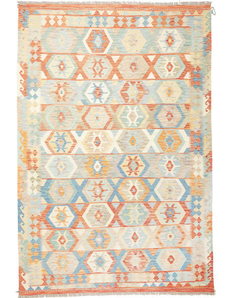 Kilim 197x293 Cm Kilim, Afghanistan, Lana Cardata A Mano
