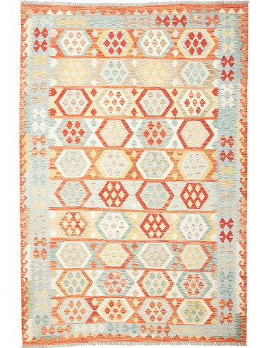 Kilim 197x291 Cm Kilim Afghanistan Hand-carded Wool (warp: