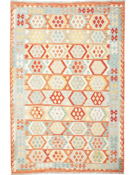 Kilim 197x291 Cm Kilim Afghanistan Lana Cardata A Mano