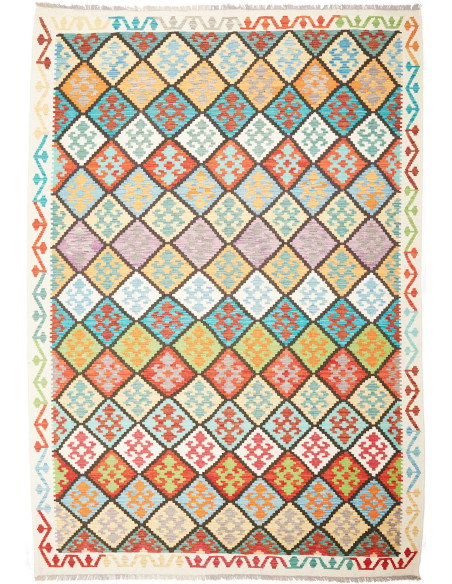 Kilim 207x298 Cm Kilim, Afghanistan, Hand-carded Wool (warp: