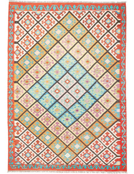 Kilim 208x293 Cm Kilim, Afghanistan, Lana Cardata A Mano