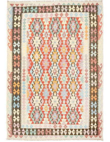 Kilim 203x293 Cm Kilim, Afghanistan, Lana Cardata A Mano
