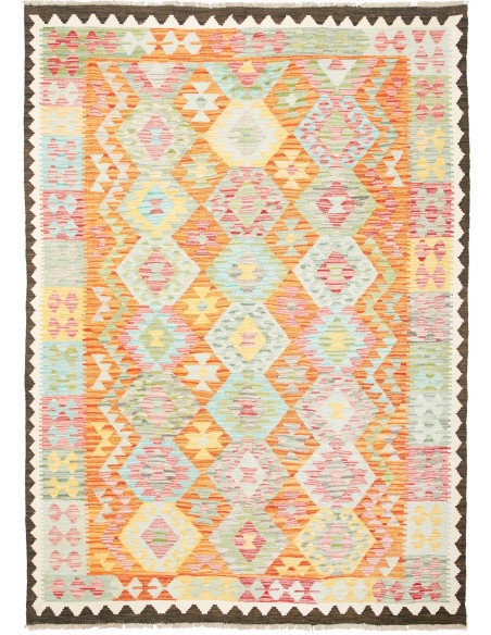 Kilim 176x248 Cm Kilim, Afghanistan, Lana Cardata A Mano,