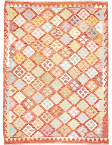 Kilim 183x241 Cm Kilim Afghanistan Hand-carded Wool, Cotton