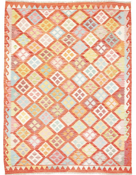Kilim 183x241 Cm Kilim Afghanistan Hand-carded Wool, Cotton