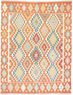Kilim 156x198 Cm Kilim, Afghanistan, Hand-carded Wool (warp: