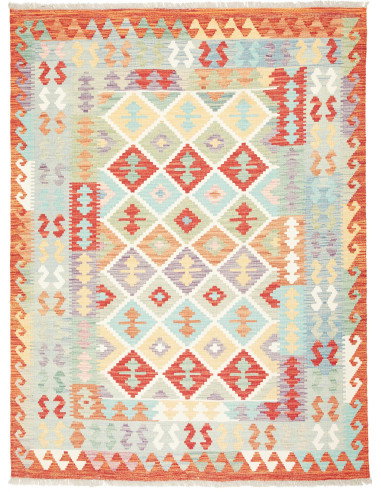 Kilim 155x203 Cm Kilim Afghanistan, Hand-carded Wool, Square