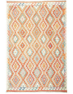 Kilim 170x252 Cm Kilim Afghano, Lana Cardata A Mano, Cotone,