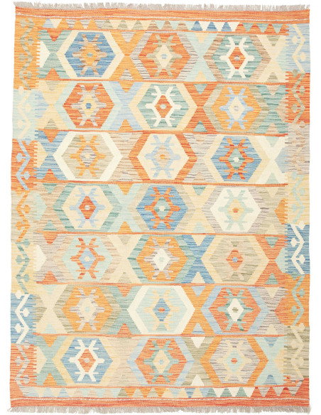 Kilim 150x200 Cm Kilim, Afghanistan, Hand-carded Wool (warp: