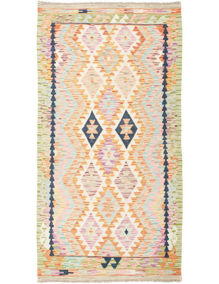 Kilim 101x196 Cm Kilim Afghan Hand-carded Wool