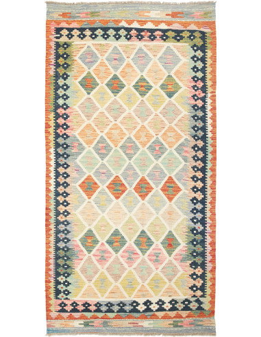 Kilim 106x203 Cm Kilim Afghanistan Hand-carded Wool Cotton