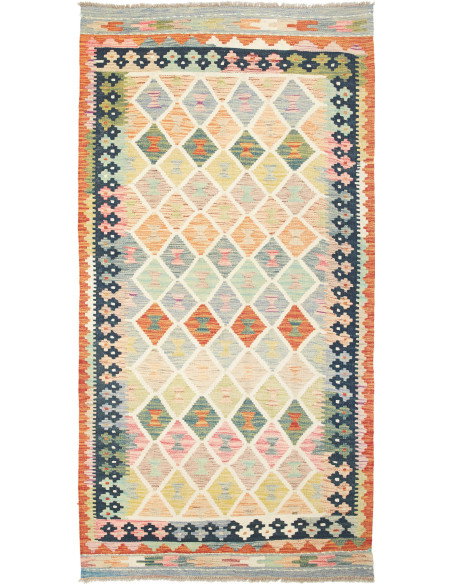 Kilim 106x203 Cm Kilim Afghanistan Lana Cardata A Mano