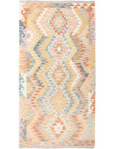 Kilim 105x199 Cm Kilim, Afghanistan, Hand-carded Wool (warp: