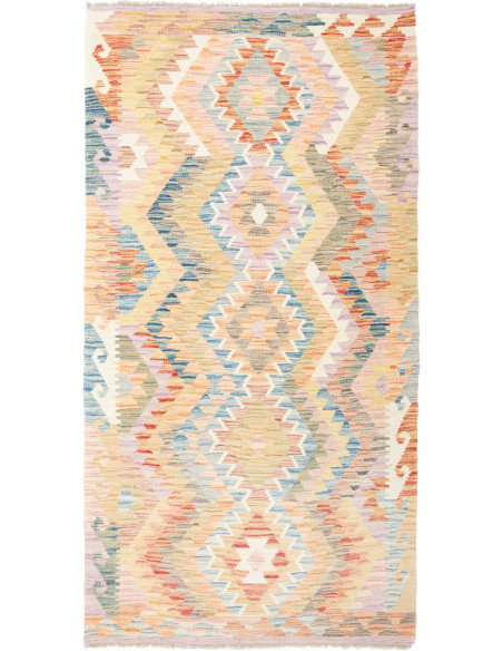 Kilim 105x199 Cm Kilim, Afghanistan, Hand-carded Wool (warp: