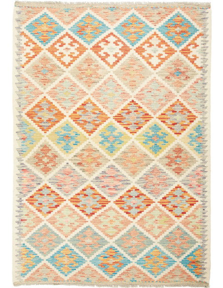Kilim 132x189 Cm Kilim Afghanistan Lana Cardata A Mano