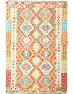 Kilim 126x186 Cm Kilim, Afghanistan, Lana Cardata A Mano
