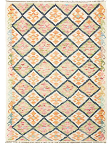 Kilim 128x180 Cm Kilim Afghanistan. Hand-carded Wool (warp: