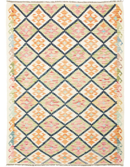 Kilim 128x180 Cm Kilim Afghanistan. Hand-carded Wool (warp: