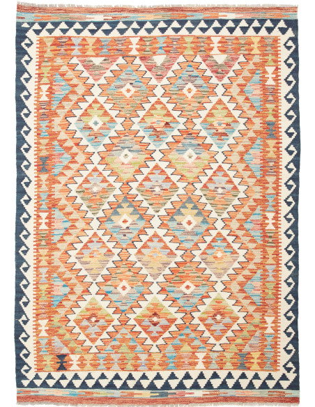 Kilim 126x180 Cm Kilim, Afghanistan, Hand-carded Wool,