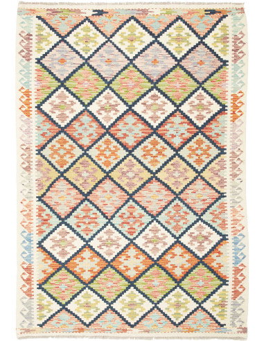 Kilim 126x182 Cm Kilim Afghanistan, Lana Cardata A Mano,
