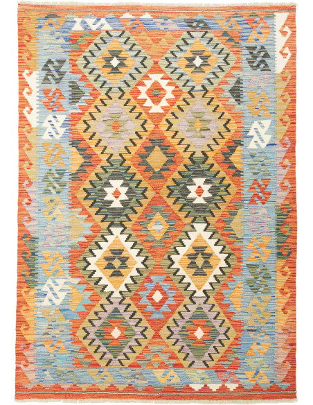 Kilim 125x180 Cm Kilim, Afghanistan, Hand-carded Wool (warp: