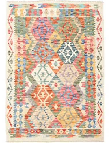 Kilim 128x180 Cm Kilim Afghanistan Lana Cardata A Mano
