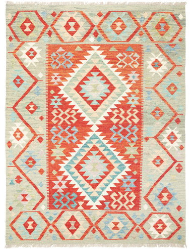 Kilim 129x170 Cm Kilim, Afghanistan, Hand-carded Wool (warp: