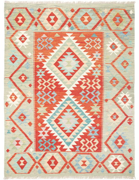 Kilim 129x170 Cm Kilim, Afghanistan, Hand-carded Wool (warp: