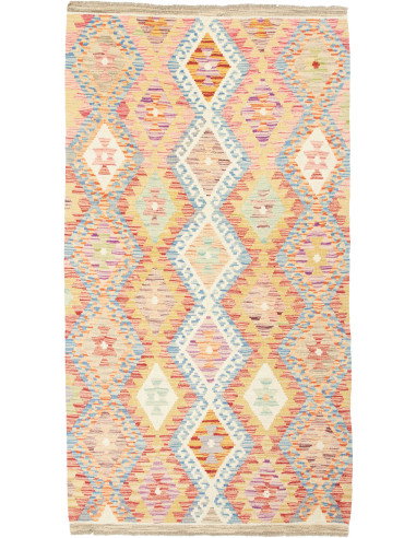 Kilim 106x196 Cm Kilim, Afghanistan, Hand-carded Wool (warp: