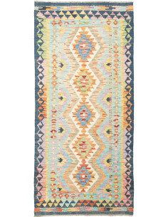 Kilim 93x200 Cm Kilim, Afghanistan, Hand-carded Wool (cotton