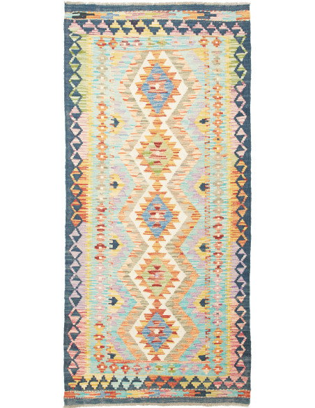 Kilim 93x200 Cm Kilim, Afghanistan, Lana Cardata A Mano