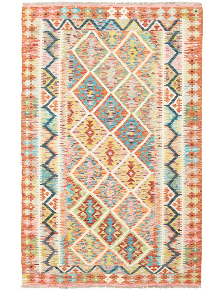 Kilim 123x192 Cm Kilim, Afghanistan, Lana Cardata A Mano