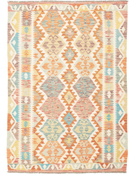 Kilim 124x175 Cm Kilim, Afghanistan, Lana Cardata A Mano,