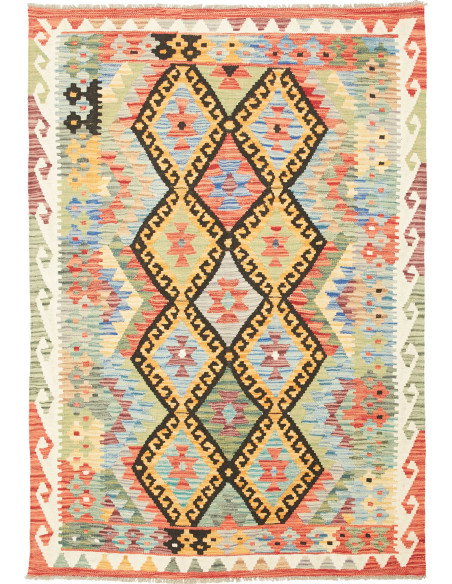 Kilim 121x176 Cm Kilim Afghanistan Hand-carded Wool (warp