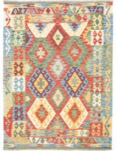 Kilim 127x172 Cm Kilim Afghanistan Lana Cardata A Mano