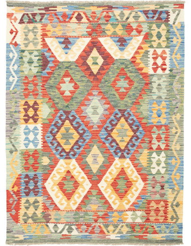 Kilim 127x172 Cm Kilim Afghanistan Lana Cardata A Mano