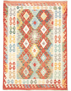 Kilim 126x178 Cm Kilim, Afghanistan, Hand-carded Wool (warp:
