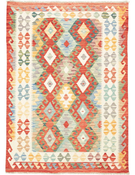 Kilim 126x178 Cm Kilim, Afghanistan, Hand-carded Wool (warp: