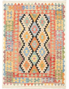 Kilim 129x176 Cm Kilim Afghanistan Lana Cardata A Mano
