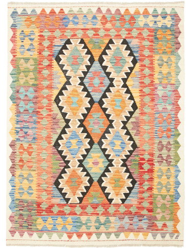 Kilim 129x176 Cm Kilim Afghanistan Hand Carded Wool