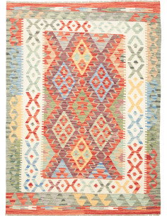 Kilim 127x175 Cm Kilim Afghanistan Lana Cardata A Mano