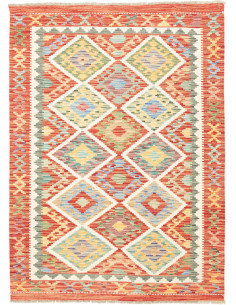 Kilim 128x176 Cm Kilim, Afghanistan, Lana Cardata A Mano