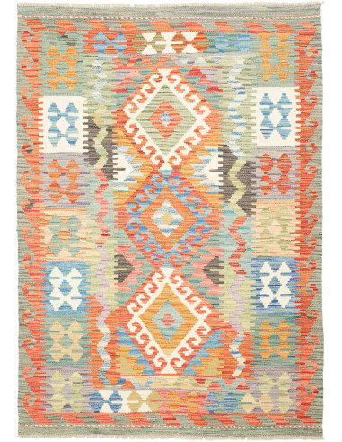 Kilim 124x175 Cm Kilim, Afghanistan, Lana Cardata A Mano