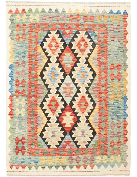 Kilim 132x181 Cm Kilim, Afghanistan, Hand-carded Wool (warp: