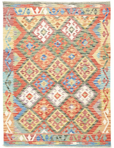Kilim 130x173 Cm Kilim, Afghanistan, Hand-carded Wool (warp: