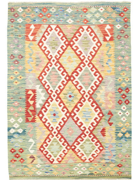 Kilim 127x178 Cm Kilim, Afghanistan, Lana Cardata A Mano
